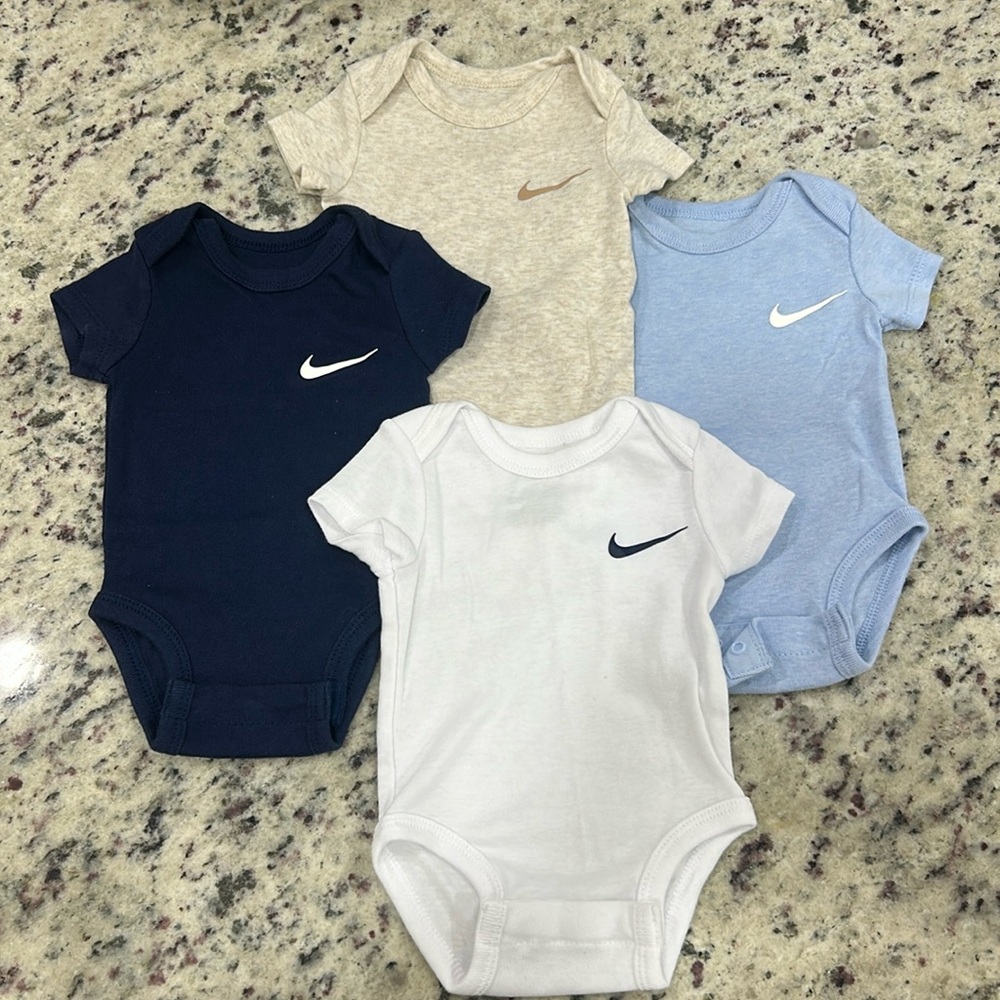 Nike White and Blue Bodysuit Set for Effortless Style